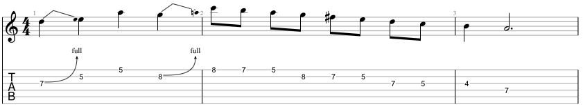Grade 2 Guitar Lead Example 3