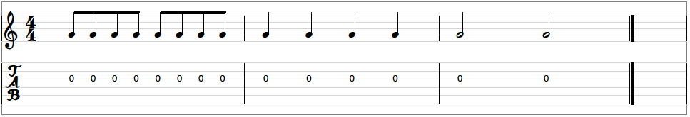 music theory for guitarists grade 1 - 4-4 time